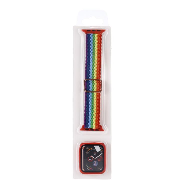 Adjustable Striped Woven Nylon Watch Band + Watch Case Set — view 23