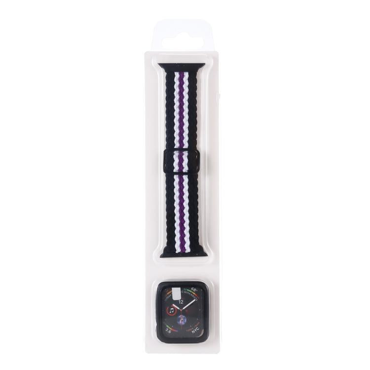 Adjustable Striped Woven Nylon Watch Band + Watch Case Set — view 54