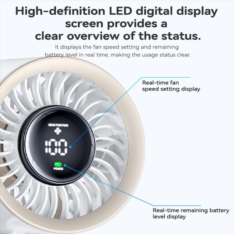 Yesido YF20 Brushless Handheld Fan with LED Digital Display — view 7