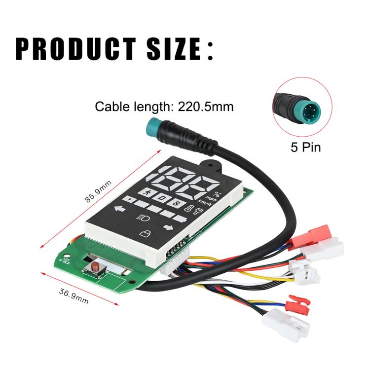 Electric Scooter Dashboard Display Circuit Board with Turn Signal Indicator