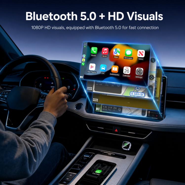 Yesido KM31 Mini 2-in-1 Wired to Wireless CarPlay and Android Auto Car Adapter — view 8