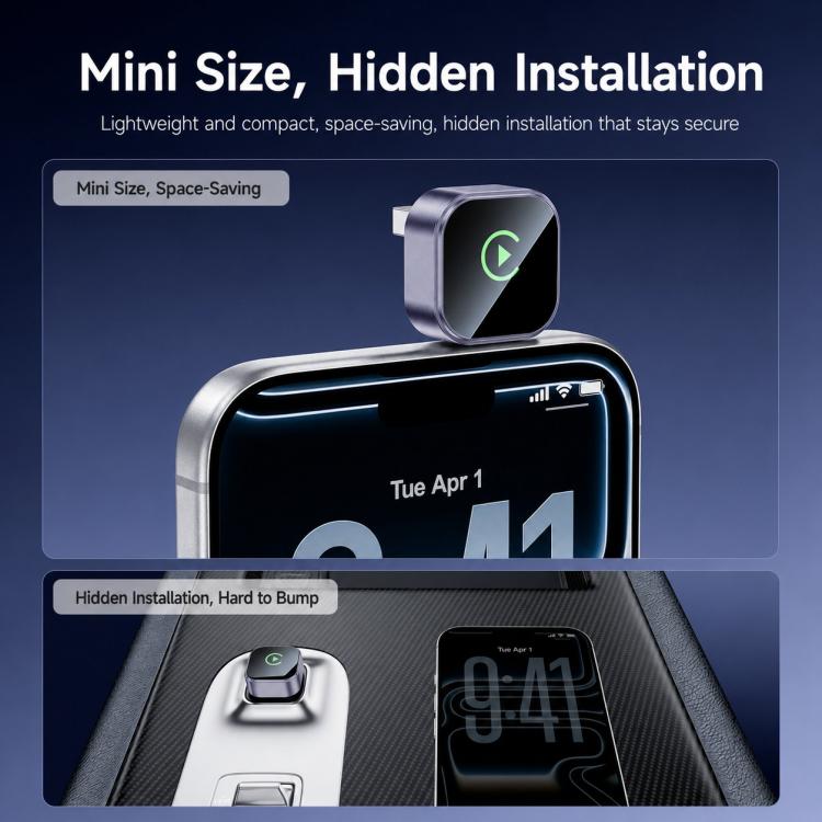 Yesido KM31 Mini 2-in-1 Wired to Wireless CarPlay and Android Auto Car Adapter — view 10