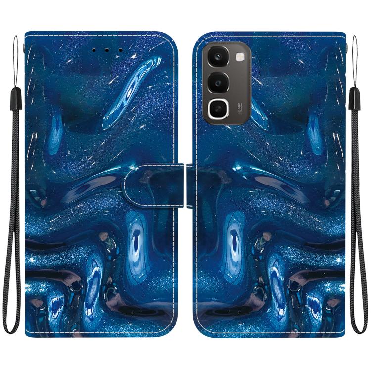 Crystal-Texture Painted Vegan Leather Phone Case — Green Lily