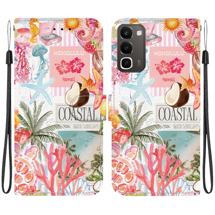Crystal-Texture Painted Vegan Leather Phone Case — Deep-Sea Fluid