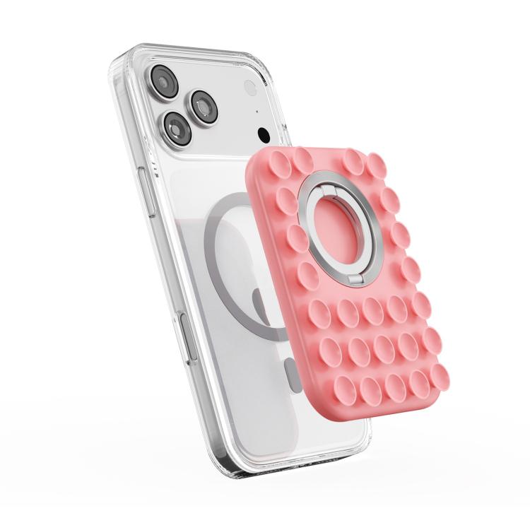 Silicone Magnetic 2 in 1 Phone Stand with Suction Cup — Sky Blue