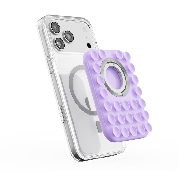 Silicone Magnetic 2 in 1 Phone Stand with Suction Cup — Yellow