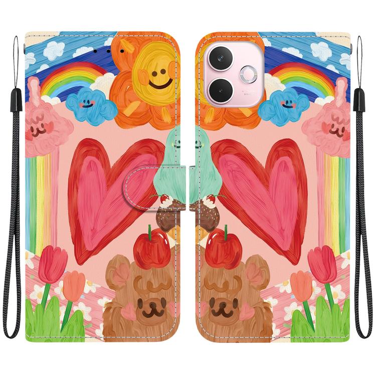 Crystal-Texture Painted Vegan Leather Phone Case