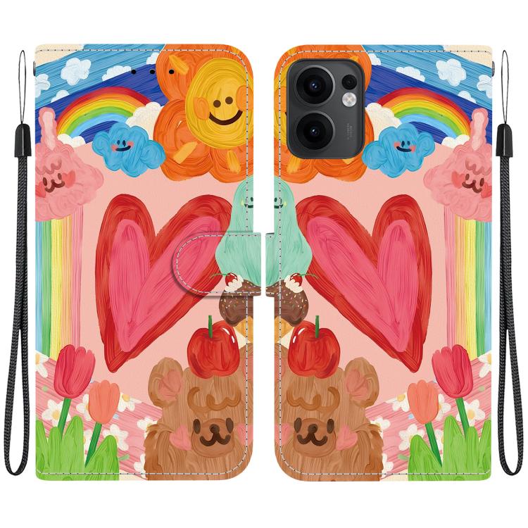 Crystal-Texture Painted Vegan Leather Phone Case