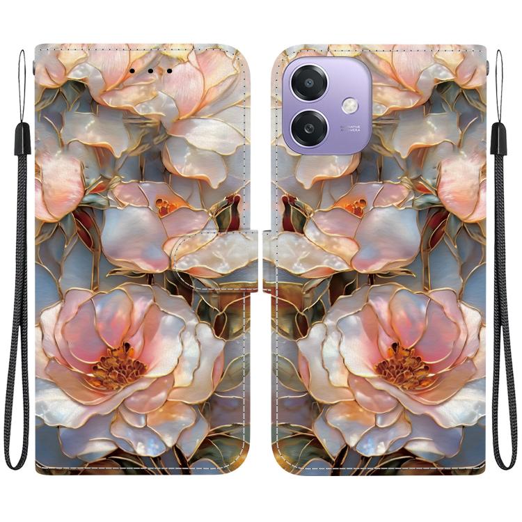Crystal-Texture Painted Vegan Leather Phone Case