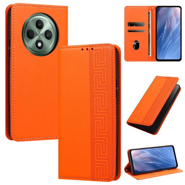 Embossed Meander Pattern RFID Vegan Leather Phone Case