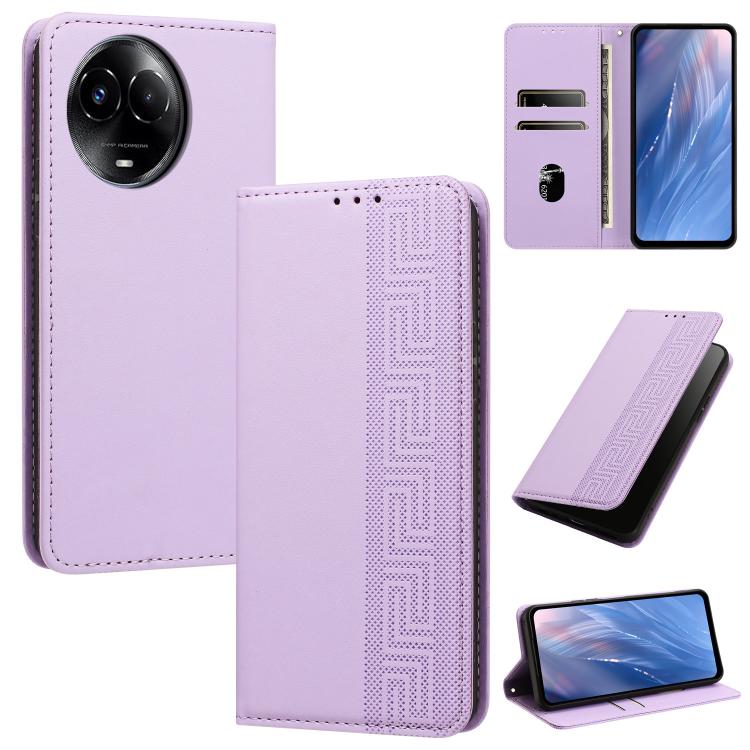 Embossed Meander Pattern RFID Vegan Leather Phone Case — view 65