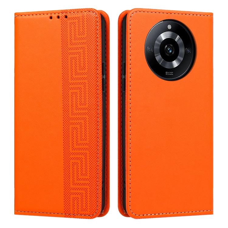 Embossed Meander Pattern RFID Vegan Leather Phone Case