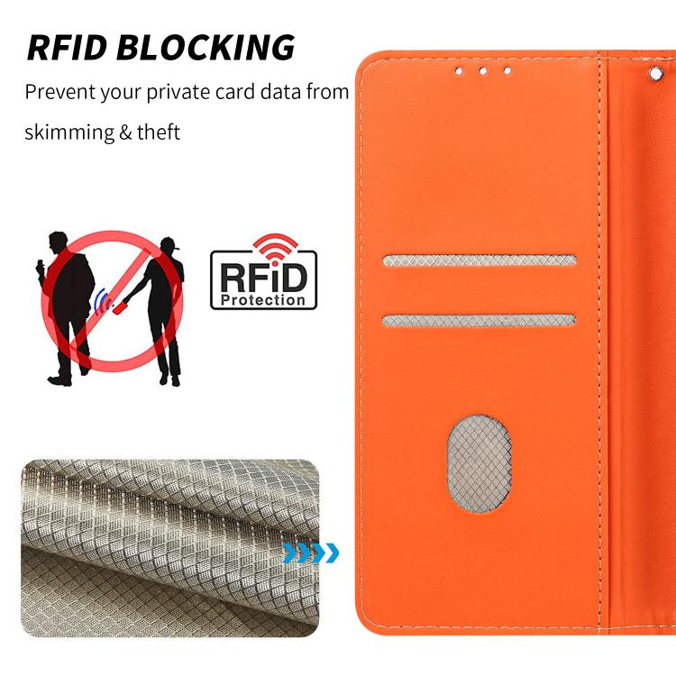 Embossed Meander Pattern RFID Vegan Leather Phone Case