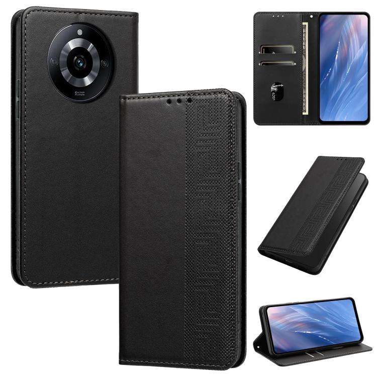 Embossed Meander Pattern RFID Vegan Leather Phone Case — view 14