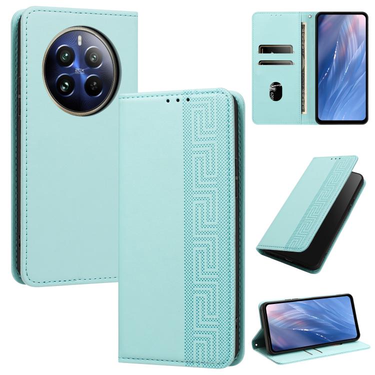Embossed Meander Pattern RFID Vegan Leather Phone Case — view 48