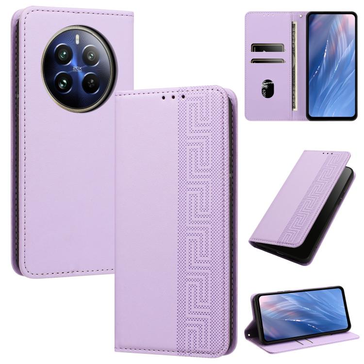 Embossed Meander Pattern RFID Vegan Leather Phone Case — view 49