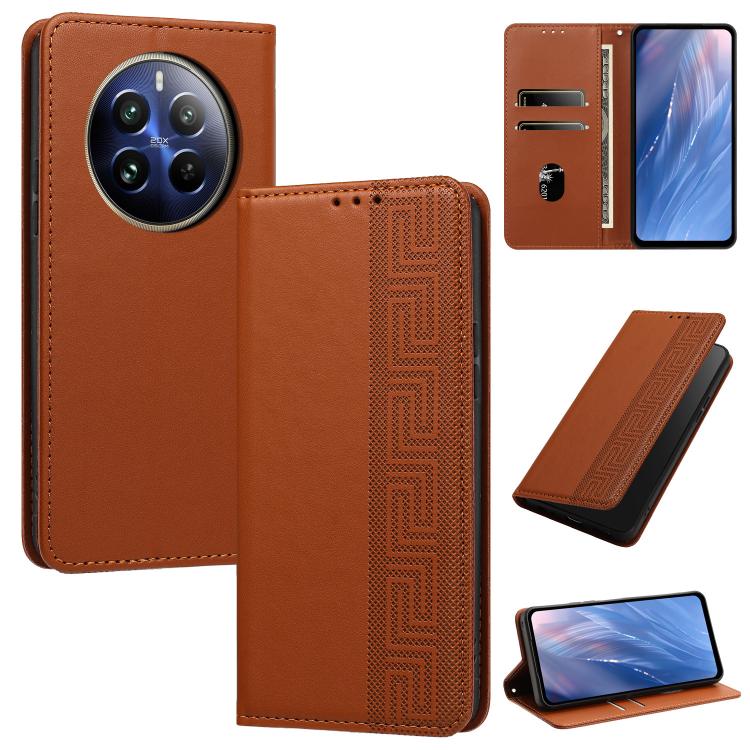 Embossed Meander Pattern RFID Vegan Leather Phone Case — view 36