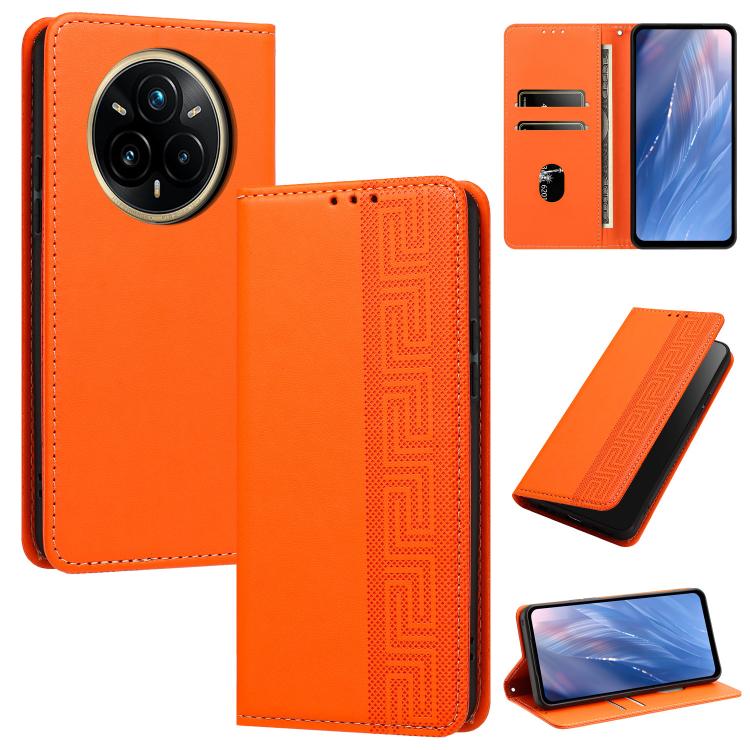 Embossed Meander Pattern RFID Vegan Leather Phone Case — view 55