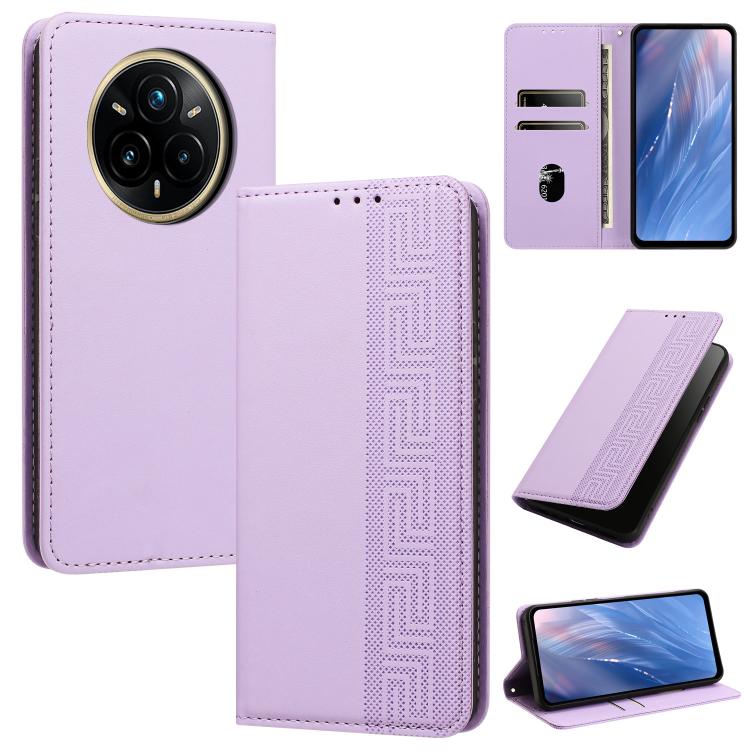 Embossed Meander Pattern RFID Vegan Leather Phone Case — view 65