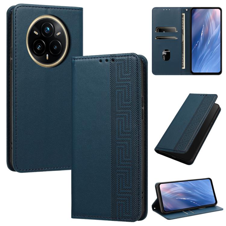 Embossed Meander Pattern RFID Vegan Leather Phone Case — view 67