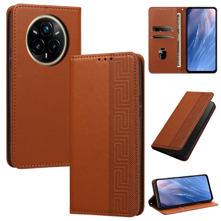Embossed Meander Pattern RFID Vegan Leather Phone Case — view 68