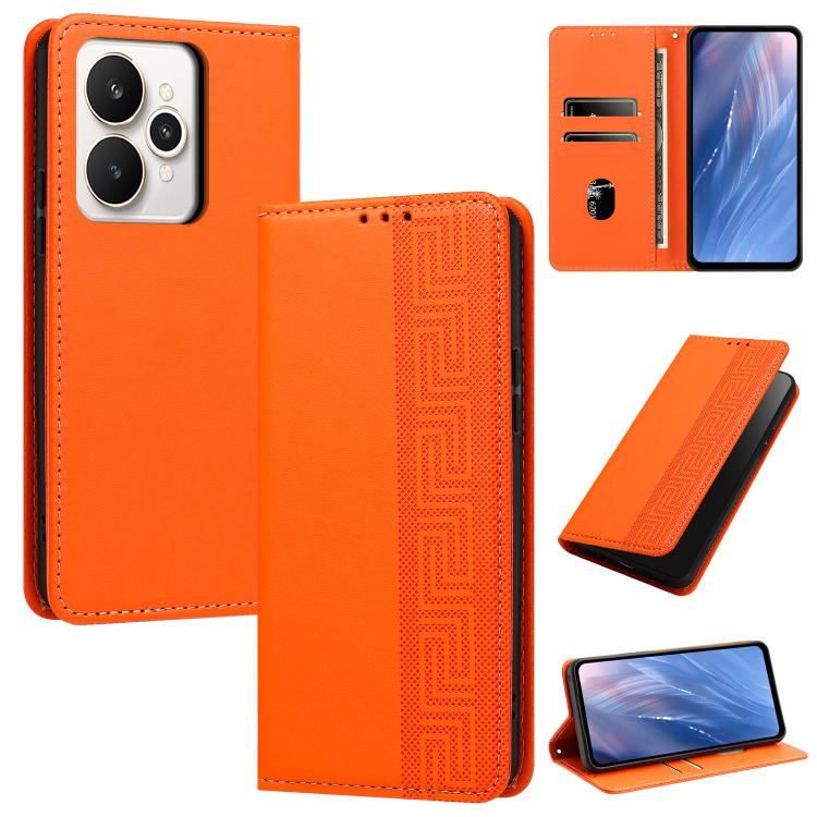Embossed Meander Pattern RFID Vegan Leather Phone Case — view 23