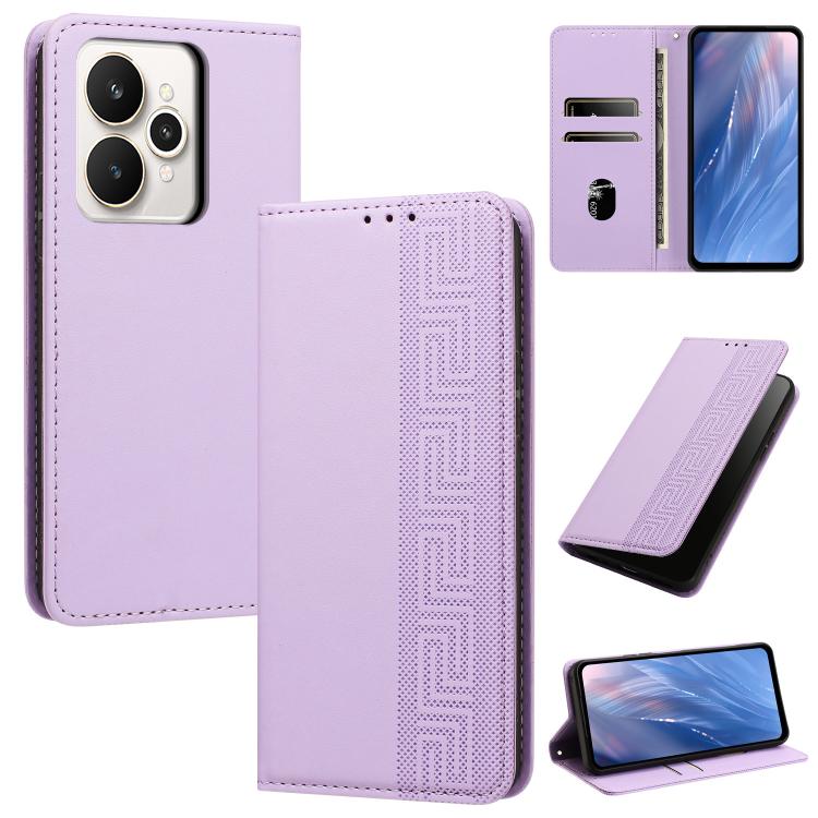 Embossed Meander Pattern RFID Vegan Leather Phone Case — view 25