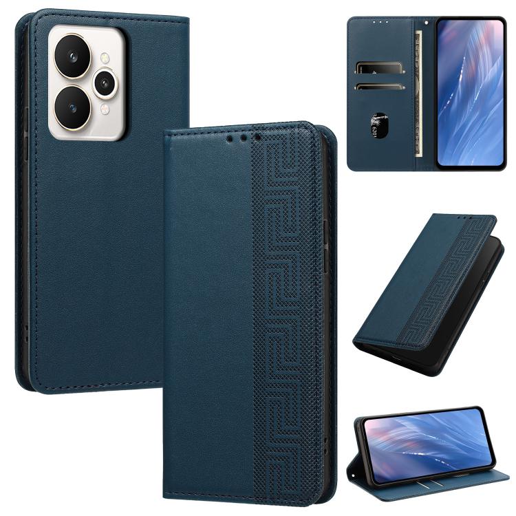 Embossed Meander Pattern RFID Vegan Leather Phone Case — view 27