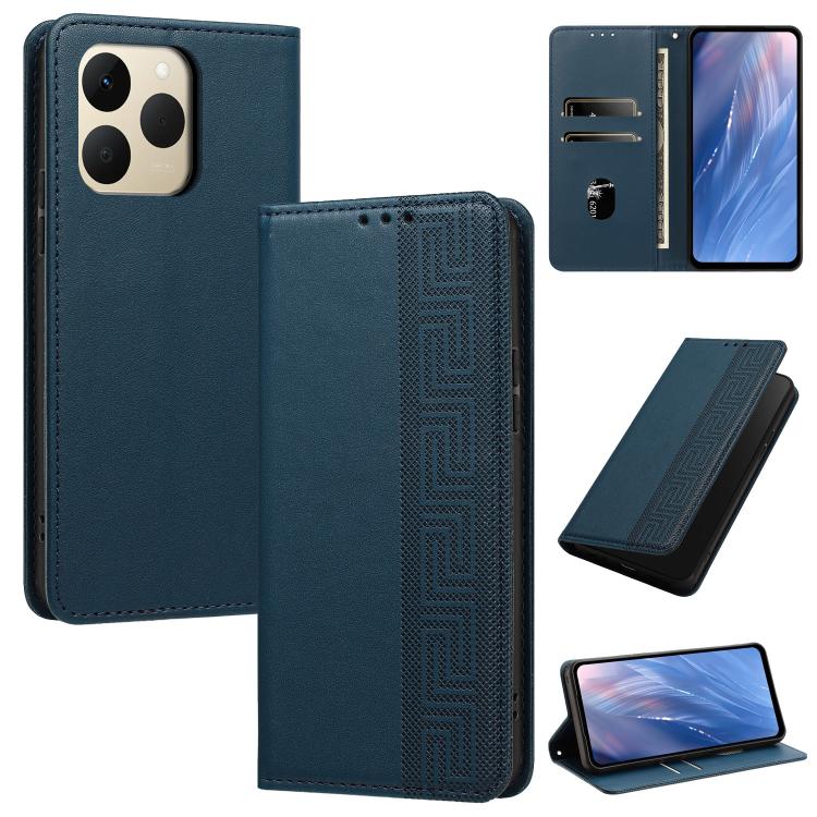 Embossed Meander Pattern RFID Vegan Leather Phone Case — view 19