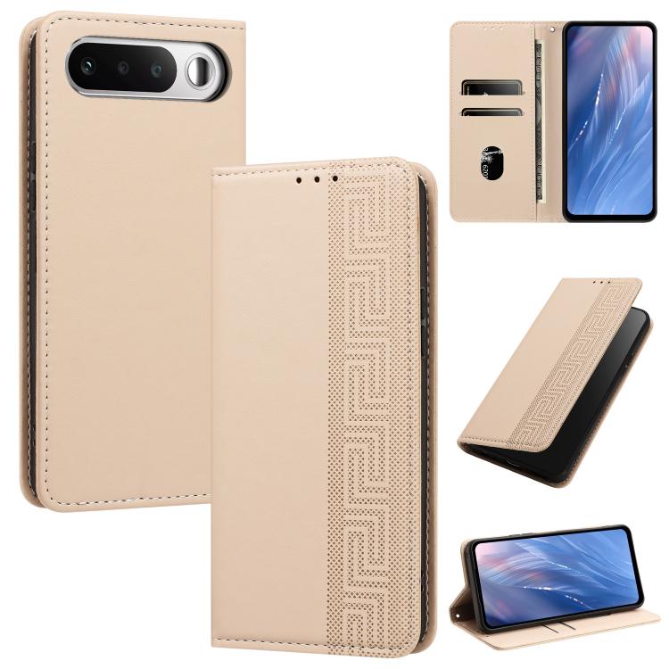 Embossed Meander Pattern RFID Vegan Leather Phone Case — view 42