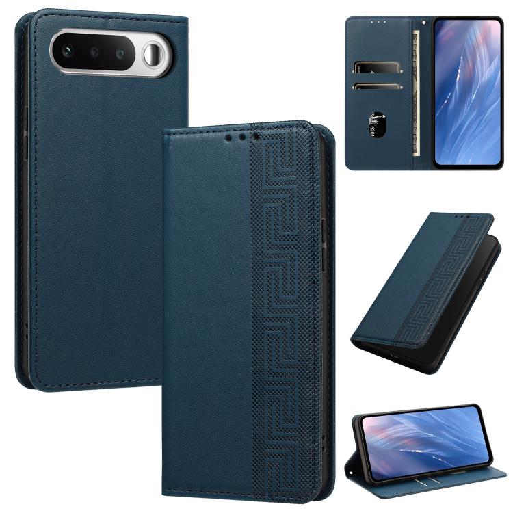 Embossed Meander Pattern RFID Vegan Leather Phone Case — view 43