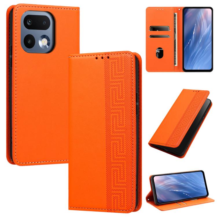 Embossed Meander Pattern RFID Vegan Leather Phone Case — view 55
