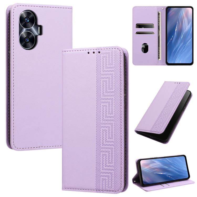 Embossed Meander Pattern RFID Vegan Leather Phone Case — view 25