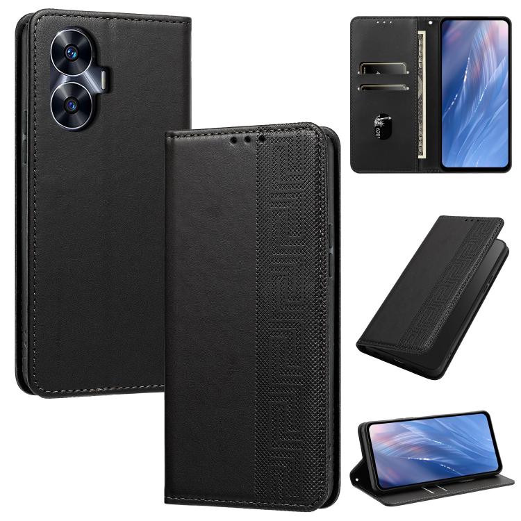 Embossed Meander Pattern RFID Vegan Leather Phone Case — view 30