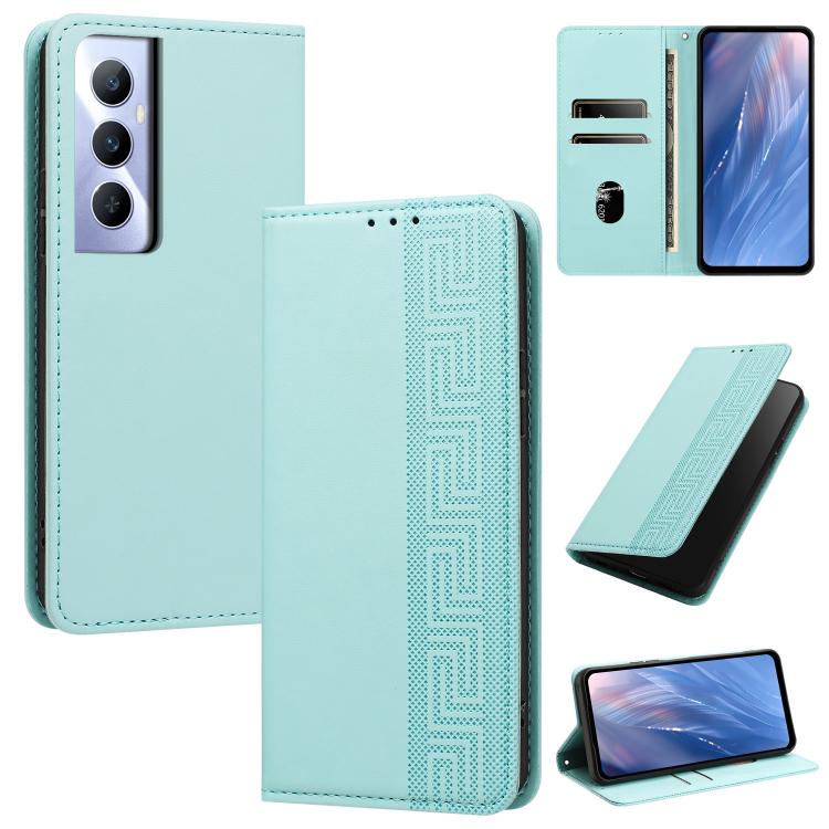 Embossed Meander Pattern RFID Vegan Leather Phone Case — view 16