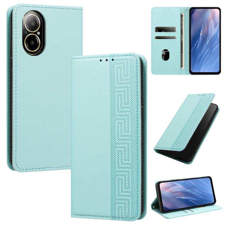 Embossed Meander Pattern RFID Vegan Leather Phone Case — view 40