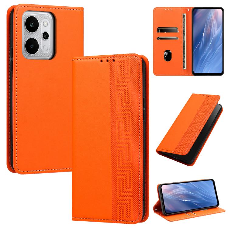 Embossed Meander Pattern RFID Vegan Leather Phone Case — view 31