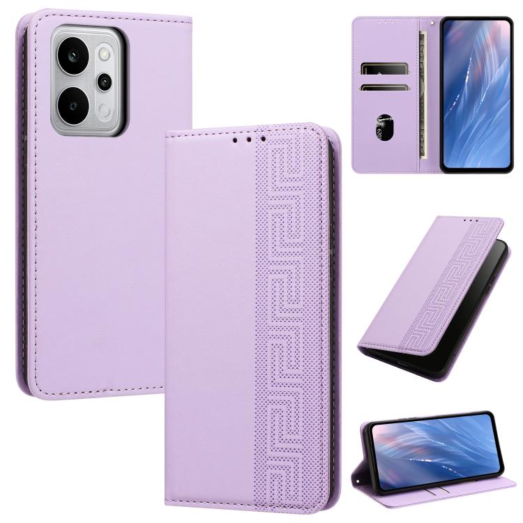 Embossed Meander Pattern RFID Vegan Leather Phone Case — view 33