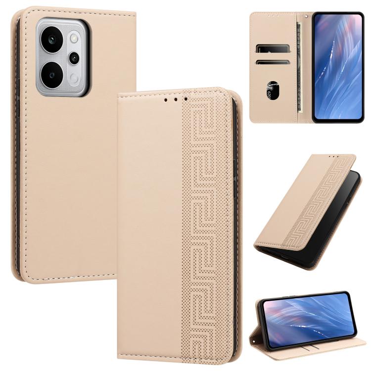 Embossed Meander Pattern RFID Vegan Leather Phone Case — view 34