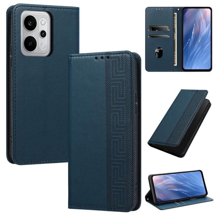 Embossed Meander Pattern RFID Vegan Leather Phone Case — view 35