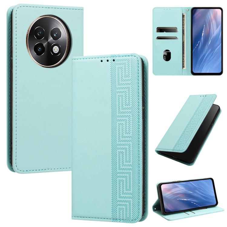 Embossed Meander Pattern RFID Vegan Leather Phone Case — view 24