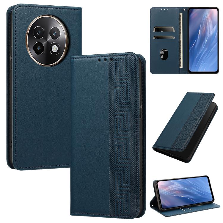 Embossed Meander Pattern RFID Vegan Leather Phone Case — view 27