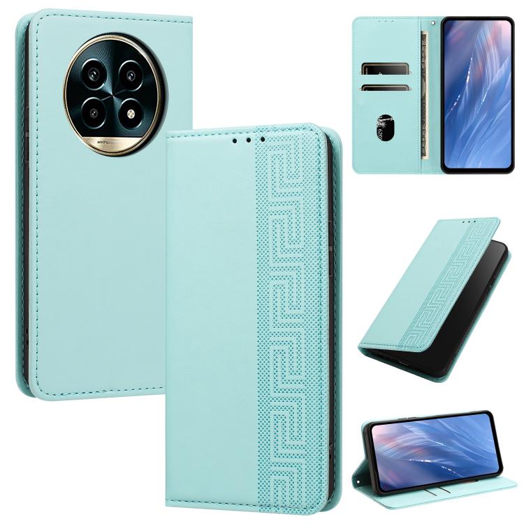 Embossed Meander Pattern RFID Vegan Leather Phone Case — view 48