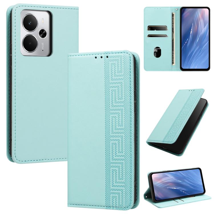 Embossed Meander Pattern RFID Vegan Leather Phone Case — view 40