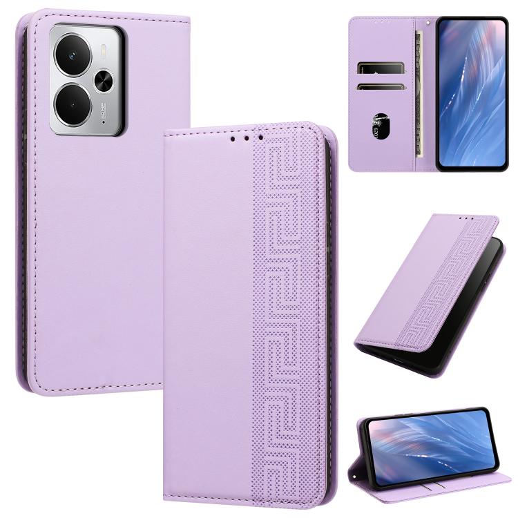 Embossed Meander Pattern RFID Vegan Leather Phone Case — view 41