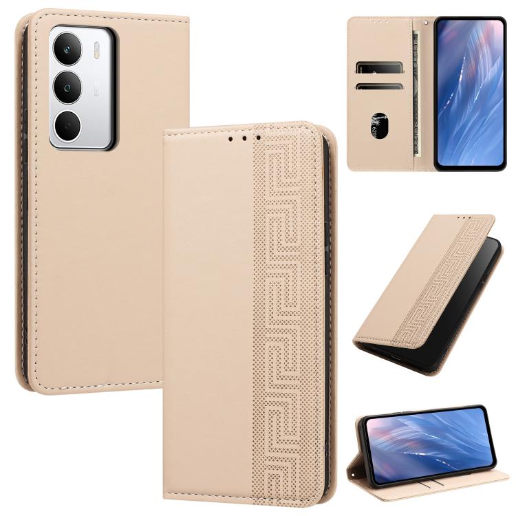 Embossed Meander Pattern RFID Vegan Leather Phone Case — view 34