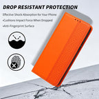 Embossed Meander Pattern RFID Vegan Leather Phone Case — For Realme 14 5G / 14T 5G
