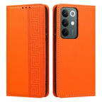 Embossed Meander Pattern RFID Vegan Leather Phone Case