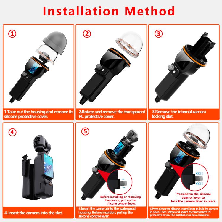 RedPepper 30m Diving Waterproof Action Camera Housing Cover