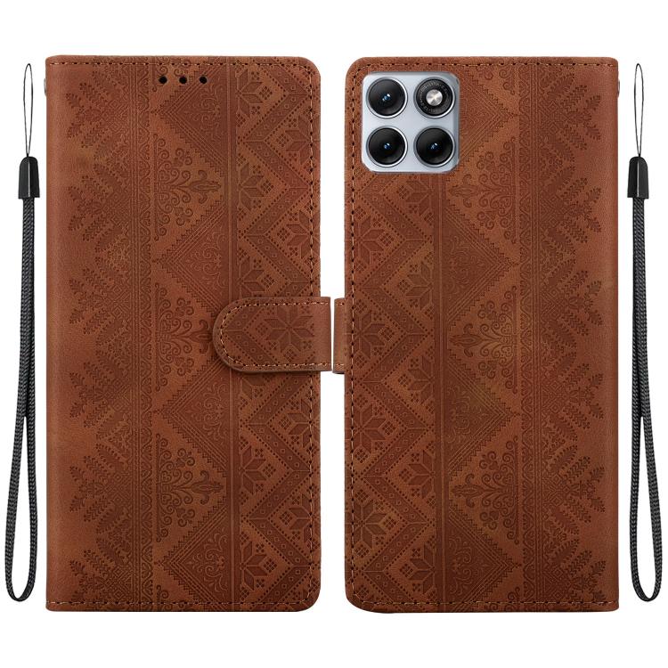 Ethnic Pattern Embossed Vegan Leather Phone Case